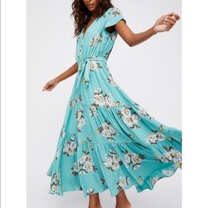 Free People Blue Botanical Dress